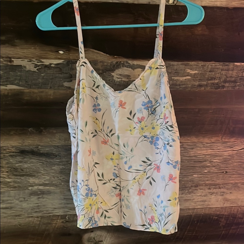Old Navy light Pink floral tank top